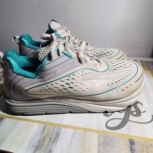 Altra Torin 3.5 Women's Size 10 Off-White/Grey/Turquoise Lace Up Running Shoes